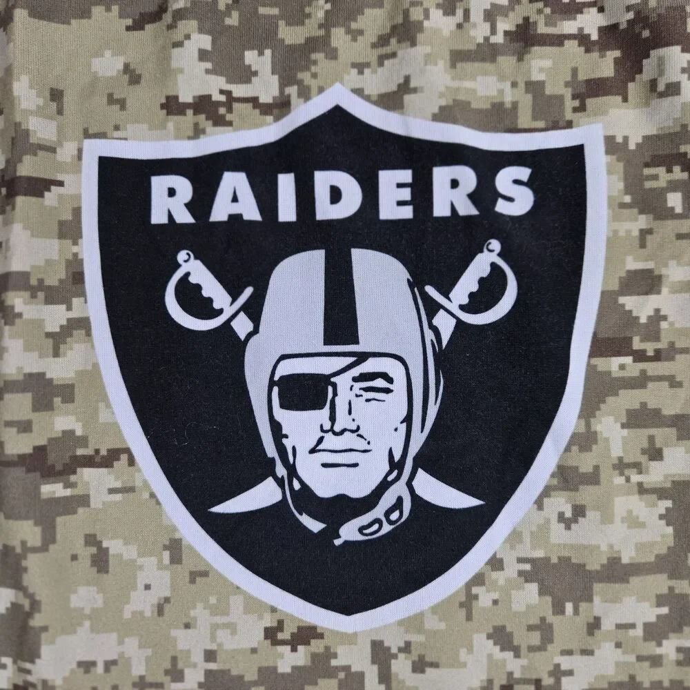 Mens Nike DriFit Las Vegas Raiders Shirt Salute To Service Digital Camo Medium